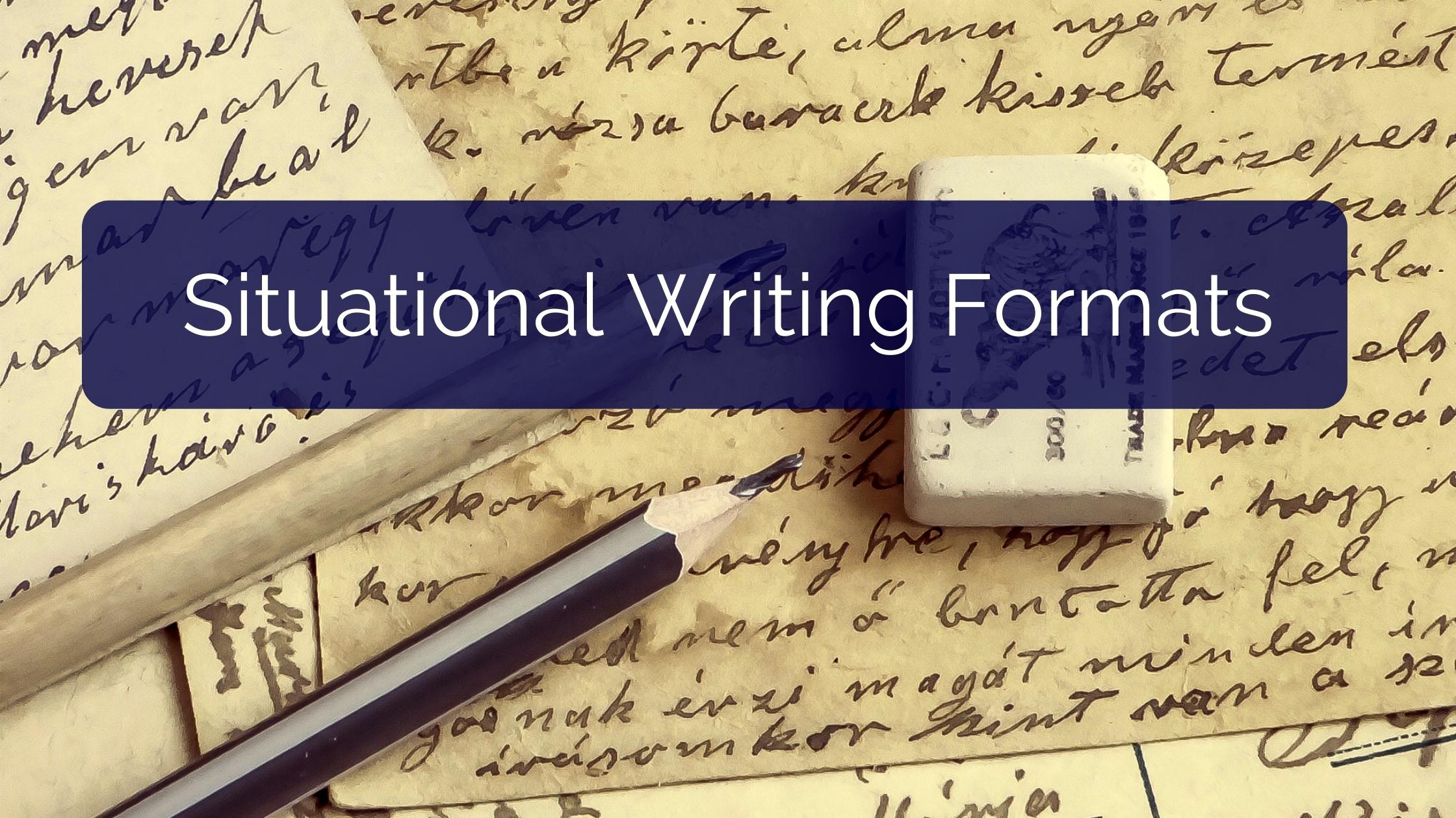 situational writing format